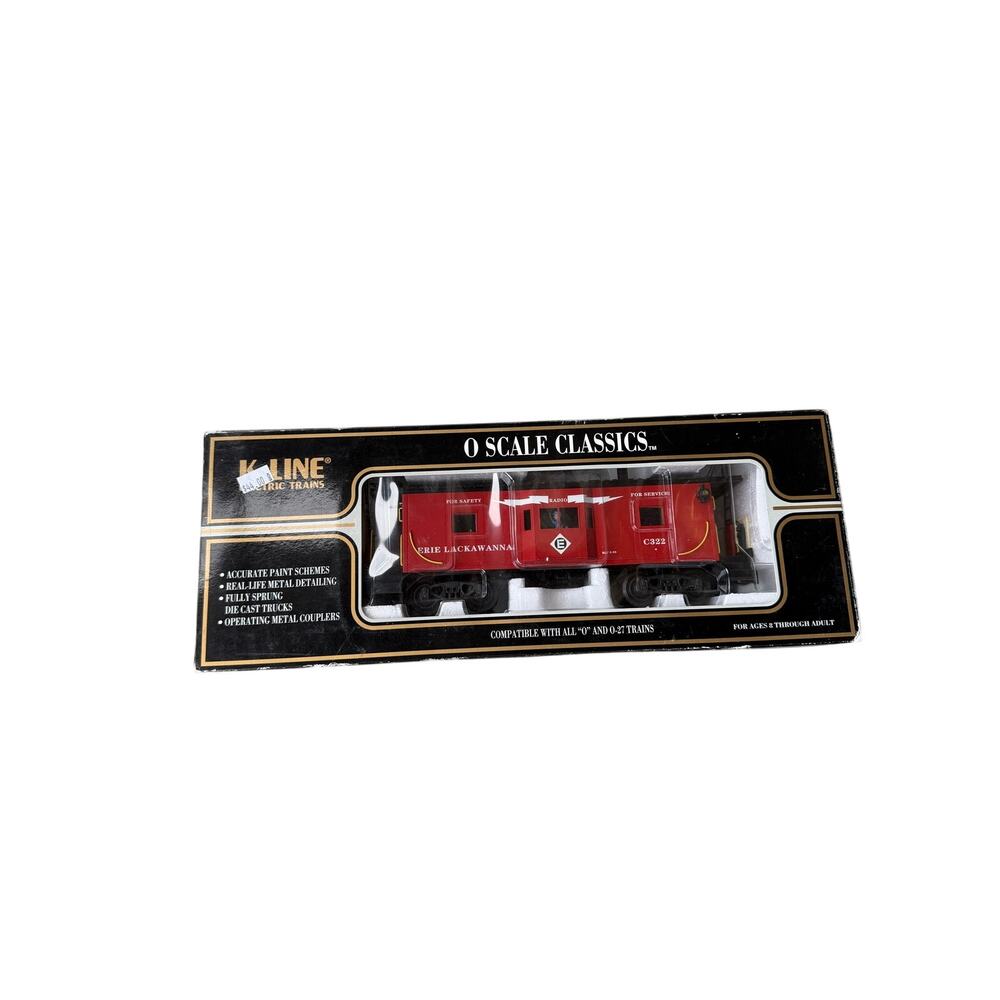 K-LINE O Scale Classic Erie Lackawanna Extended Vision Caboose #C322 FLAW